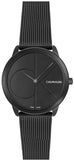 Calvin Klein Minimal Black Dial Black Mesh Bracelet Watch for Women - K3M524B1