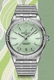 Breitling Chronomat Automatic 36 Diamonds Green Dial Two Tone Steel Strap Watch for Women - A10380591L1A1