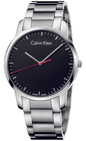 Calvin Klein City Black Dial Silver Steel Strap Watch for Men - K2G2G141