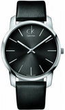 Calvin Klein City Black Dial Black Leather Strap Watch for Men - K2G21107