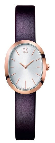 Calvin Klein Incentive White Dial Brown Leather Strap Watch for Women - K3P236G6