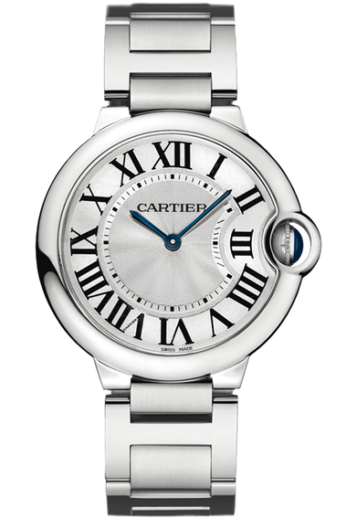 Cartier Ballon Bleu De Cartier Silver Dial Silver Steel Strap Watch for Women - W69011Z4