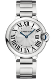 Cartier Ballon Bleu De Cartier Silver Dial Silver Steel Strap Watch for Women - W69011Z4