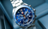 Tag Heuer Formula 1 Quartz Chronograph Blue Dial Silver Steel Strap Watch for Men - CAZ1014.BA0842