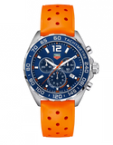 Tag Heuer Formula 1 Quartz Chronograph Blue Dial Orange Rubber Strap Watch for Men - CAZ1014.FT8028