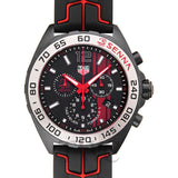 Tag Heuer Formula 1 Senna Special Edition Black Dial Two Tone Rubber Strap Watch for Men - WAZ1014.FT8027