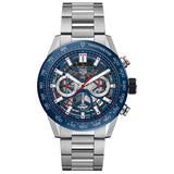 Tag Heuer Carrera Chronograph Blue Dial Silver Steel Strap Watch for Men - CBG2A11.BA0654