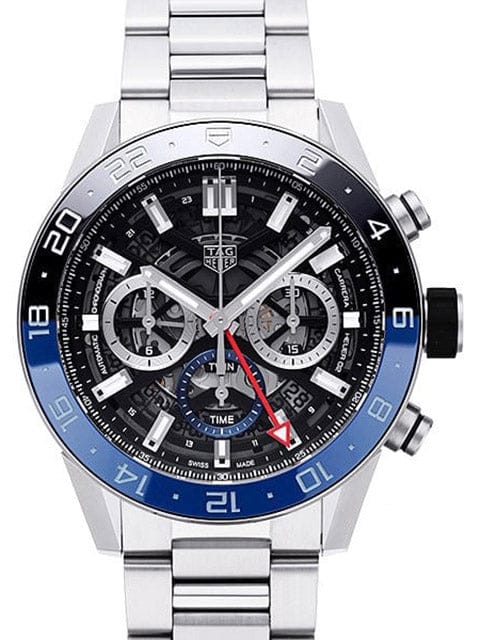 Tag Heuer Carrera Chronograph Blue Dial Silver Steel Strap Watch for Men - CBG2A1Z.BA0658