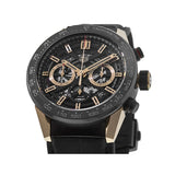 Tag Heuer Carrera Automatic Chronograph Steel & 18K Gold Dial Black Leather Strap Watch for Men - CBG2A50.FC6450