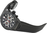 Tag Heuer Carrera Automatic Chronograph Black Dial Black Rubber Strap Watch for Men - CBG2A90.FT6173