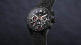 Tag Heuer Carrera Automatic Chronograph Black Dial Black Rubber Strap Watch for Men - CBG2A90.FT6173