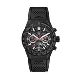 Tag Heuer Carrera Automatic Chronograph Black Dial Black Rubber Strap Watch for Men - CBG2A90.FT6173