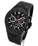 Tag Heuer Carrera Automatic Chronograph Black Dial Black Rubber Strap Watch for Men - CBG2A90.FT6173