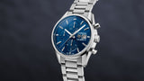 Tag Heuer Carrera Chronograph 41mm Blue Dial Silver Steel Strap Watch for Men - CBK2112.BA0715