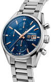 Tag Heuer Carrera Automatic Chronograph Blue Dial Silver Steel Strap Watch for Men - CBK2115.BA0715