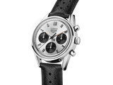 Tag Heuer Carrera Chronograph 60th Anniversary Silver Dial Black Leather Strap Watch for Men - CBK221H.FC8317