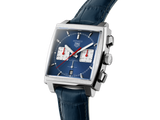 Tag Heuer Monaco Automatic Chronograph Blue Dial Blue Leather Strap Watch for Men - CBL2111.FC6453