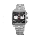 Tag Heuer Monaco Automatic Chronograph Black Dial Silver Steel Strap Watch for Men - CBL2113.BA0644