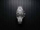 Tag Heuer Carrera Automatic Chronograph Black Dial Silver Steel Strap Watch for Men - CBM2110.BA0651