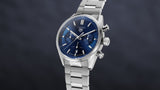 Tag Heuer Carrera Chronograph Blue Dial Silver Steel Strap Watch for Men - CBN2011.BA0642