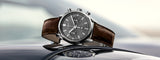 Tag Heuer Carrera Chronograph Grey Dial Brown Leather Strap Watch for Men - CBN2012.FC6483