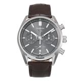 Tag Heuer Carrera Chronograph Grey Dial Brown Leather Strap Watch for Men - CBN2012.FC6483