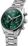 Tag Heuer Carrera Automatic Chronograph Limited Edition Green Dial Silver Steel Strap Watch for Men - CBN2014.EB0240