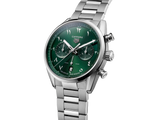 Tag Heuer Carrera Automatic Chronograph Limited Edition Green Dial Silver Steel Strap Watch for Men - CBN2014.EB0240