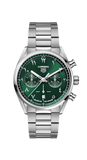 Tag Heuer Carrera Automatic Chronograph Limited Edition Green Dial Silver Steel Strap Watch for Men - CBN2014.EB0240