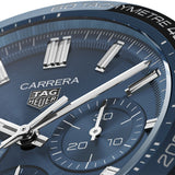 Tag Heuer Carrera Chronograph Blue Dial Silver Steel Strap Watch for Men - CBN2A1A.BA0643