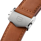 Tag Heuer Carrera Automatic Chronograph Blue Dial Brown Leather Strap Watch for Men - CBN2A1A.FC6537