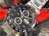 Tag Heuer Carrera Chronograph Black Dial Silver Steel Strap Watch for Men - CBN2A1AA.BA0643