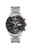 Tag Heuer Carrera Chronograph Black Dial Silver Steel Strap Watch for Men - CBN2A1AA.BA0643