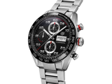 Tag Heuer Carrera Chronograph Black Dial Silver Steel Strap Watch for Men - CBN2A1AA.BA0643