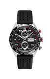 Tag Heuer Carrera Chronograph Black Dial Black Rubber Strap Watch for Men - CBN2A1AA.FT6228