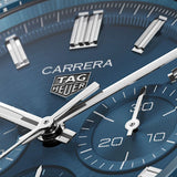 Tag Heuer Carrera Chronograph Blue Dial Silver Steel Strap Watch for Men - CBN2A1A.BA0643