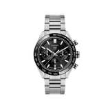 Tag Heuer Carrera Automatic Chronograph Black Dial Silver Steel Strap Watch for Men - CBN2A1B.BA0643