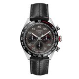 Tag Heuer Carrera Porsche Chronograph Special Edition Black Dial Black Leather Strap Watch for Men - CBN2A1F.FC6492