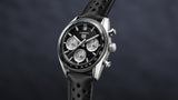 Tag Heuer Carrera Automatic Chronograph Black Dial Black Leather Strap Watch for Men - CBS2210.FC6534