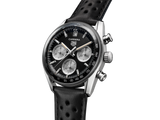 Tag Heuer Carrera Automatic Chronograph Black Dial Black Leather Strap Watch for Men - CBS2210.FC6534