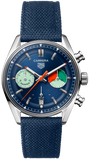 Tag Heuer Carrera Skipper Automatic Chronograph Blue Dial Blue Nylon Strap Watch for Men - CBS2213.FN6002