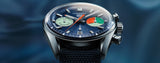 Tag Heuer Carrera Skipper Automatic Chronograph Blue Dial Blue Nylon Strap Watch for Men - CBS2213.FN6002