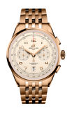 Breitling Premier B01 Chronograph 42 White Dial Rose Gold Steel Strap Watch for Men - RB0145371G1R1