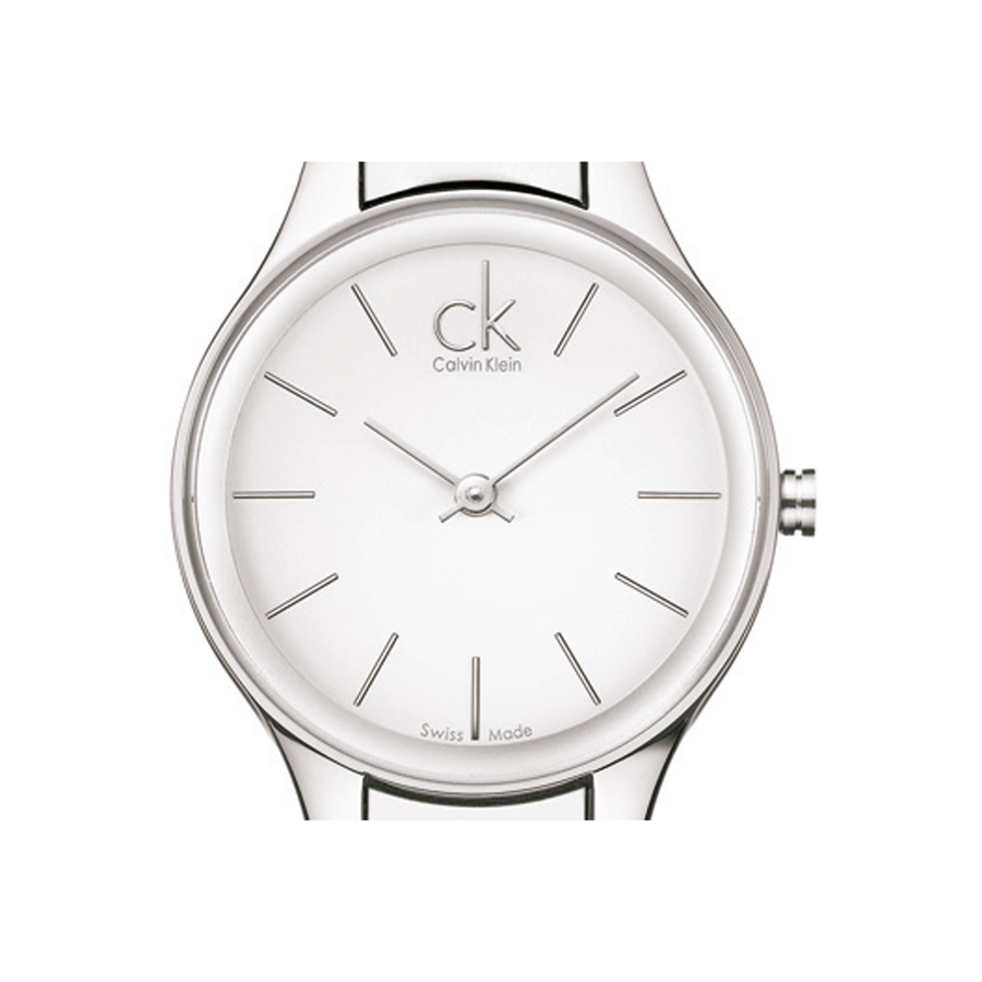 Calvin Klein Simplicity White Dial Silver Steel Strap Watch for Women - K4323126