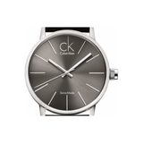 Calvin Klein Minimal Black Dial Black Leather Strap Watch for Men - K7621107