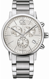 Calvin Klein Post Minimal White Dial Silver Steel Strap Watch for Men - K7627126