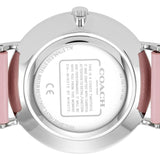 Coach Perry Silver Dial Pink Leather Strap Watch for Women - 14503516