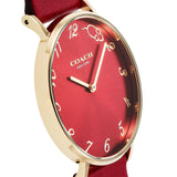 Coach Perry Red Dial Red Leather Strap Watch for Women - 14503486