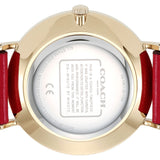 Coach Perry Red Dial Red Leather Strap Watch for Women - 14503486