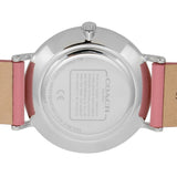 Coach Perry Mother of Pearl White Dial Pink Leather Strap Watch for Women - 14503243